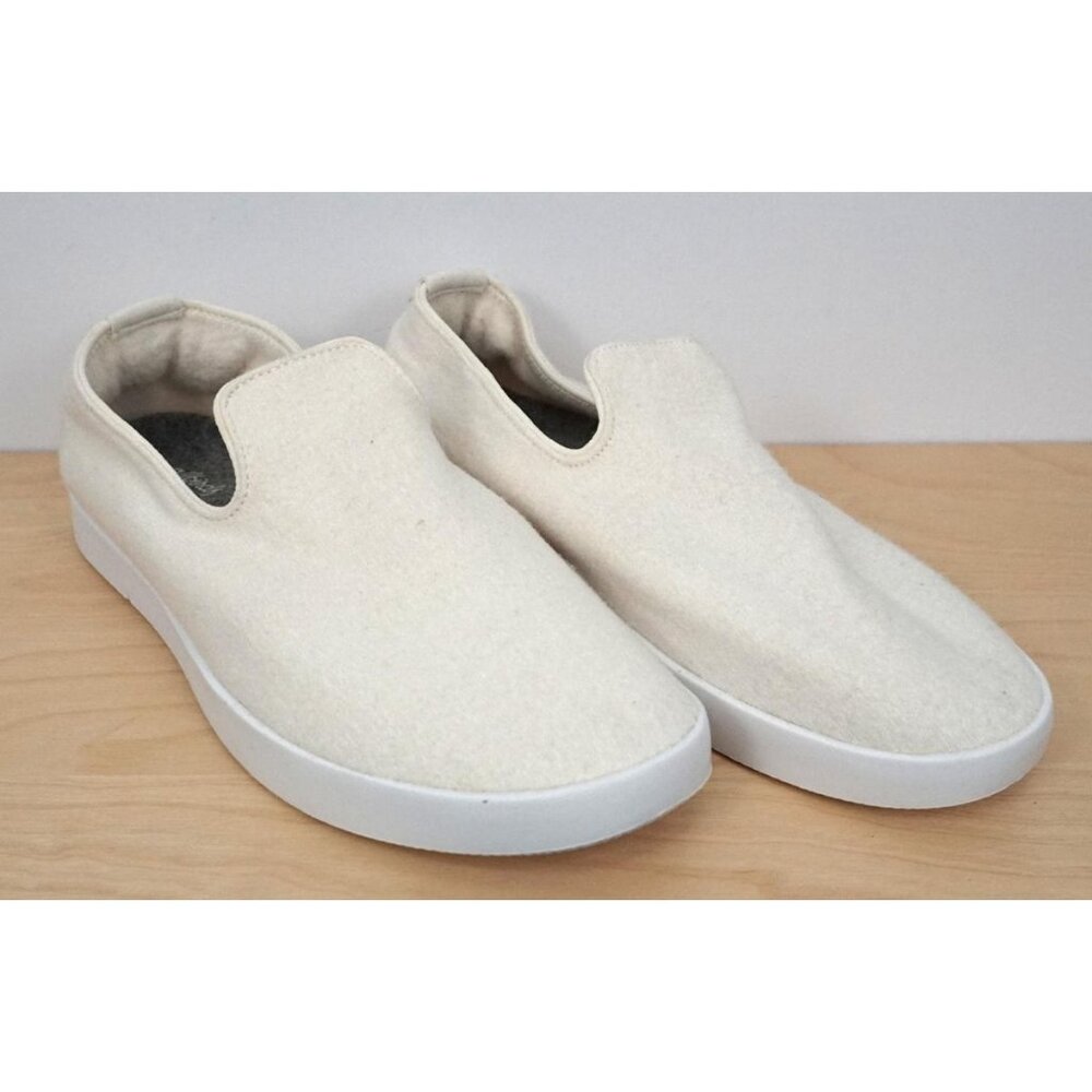 Allbirds Womens White Wool Loungers Slip On Cream Sneakers Flats Size 9